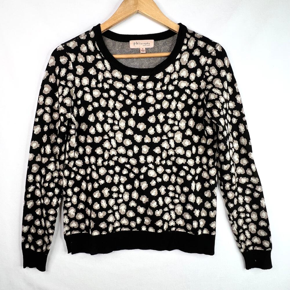 Philosophy Leopard Crewneck Sweater Small